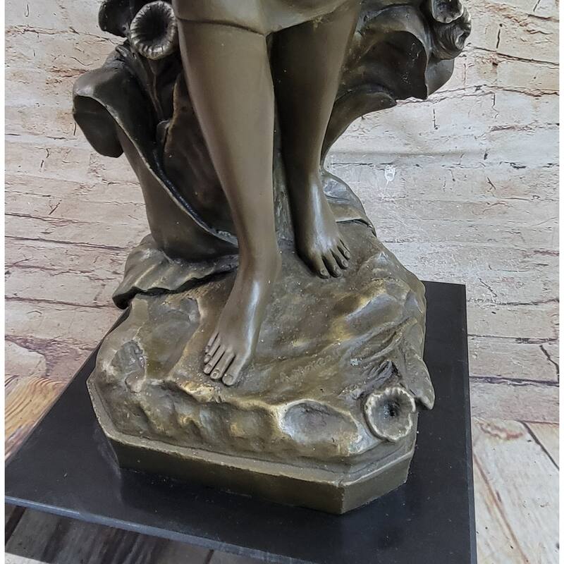 Young Maiden Girl Female Figure Bronze Statue Sculpture Auguste Moreau 26 Inches X 8.5 Inches