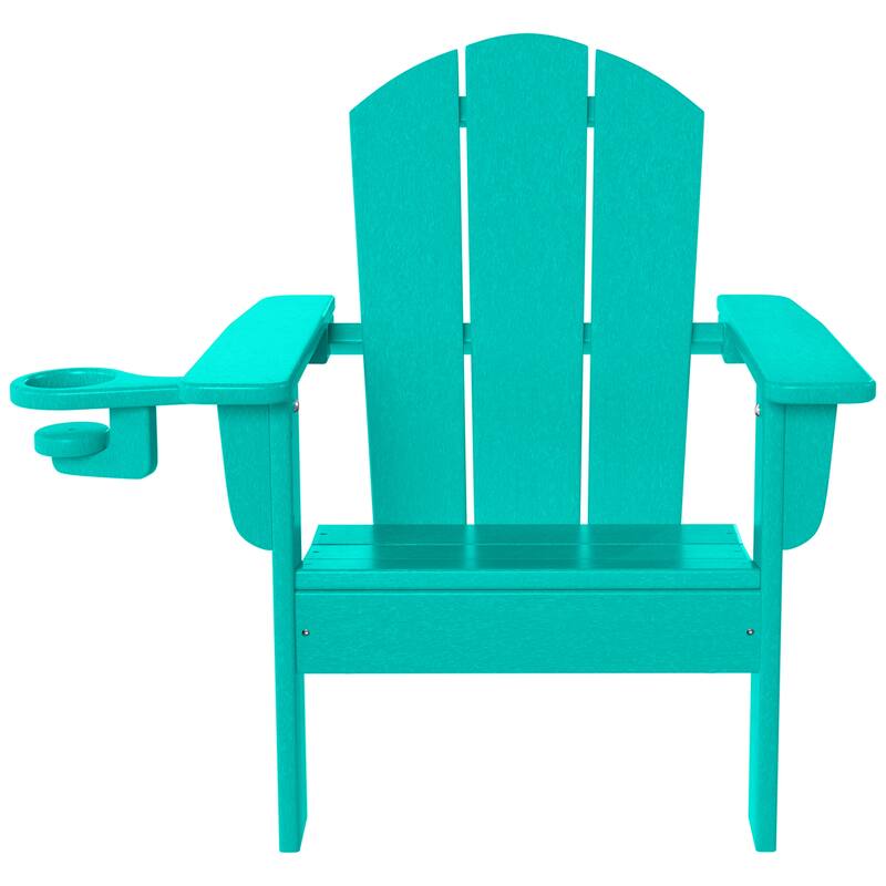 Laguna Kids Outdoor Poly Adirondack Chair with Cup Holder (Set of 2)