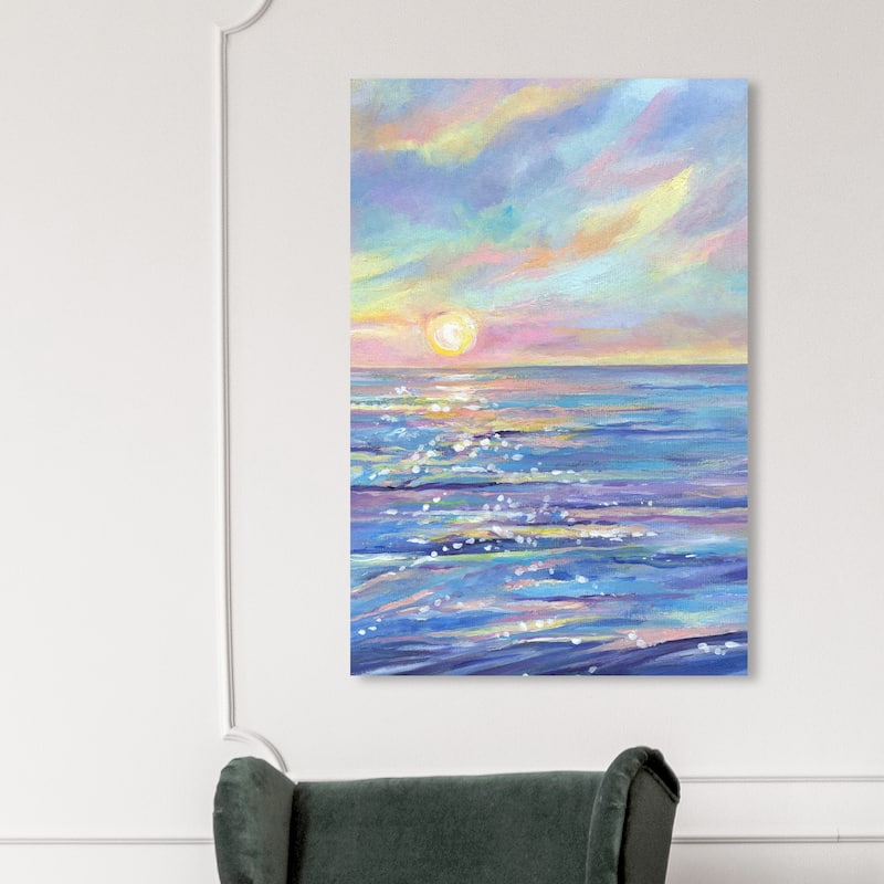 Wynwood Studio Canvas Nautical and Coastal Milky Pastels Pink and Nautical & Coastal Wall Art Canvas Print - 45 x 30