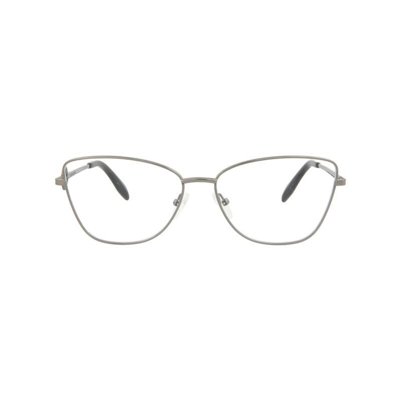 Alexander McQueen Cat Eye-Frame Metal Optical Frames - Ruthenium Ruthenium Transparent - Grey