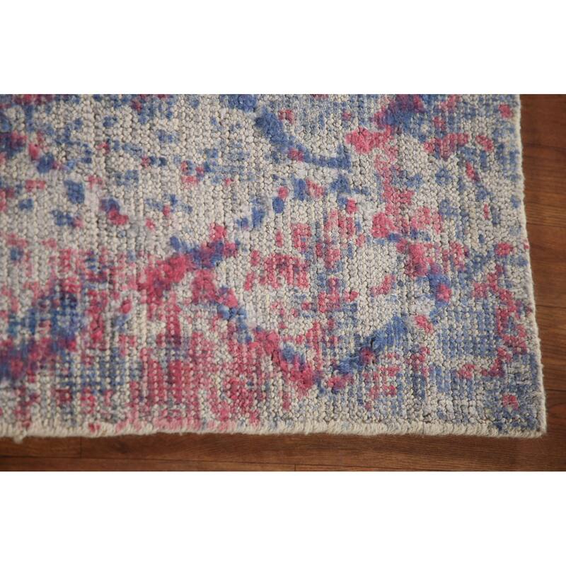 Trellis Abstract Modern Area Rug Handmade Wool Carpet - 8'0"x 10'0"