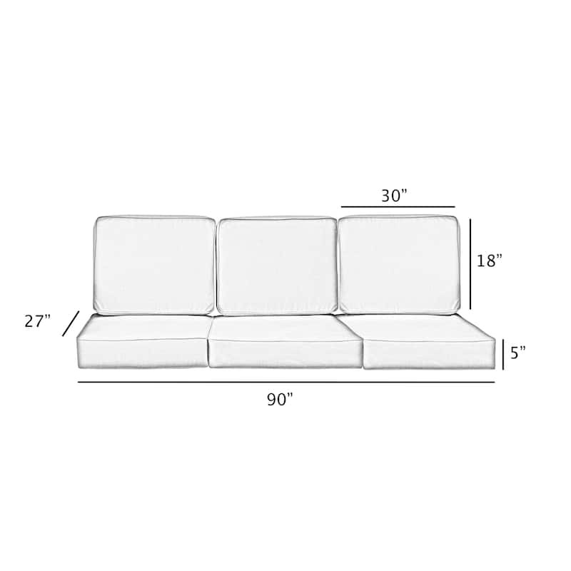 Sorra Home Indoor/Outdoor Deep Seating Sofa Cushion Set
