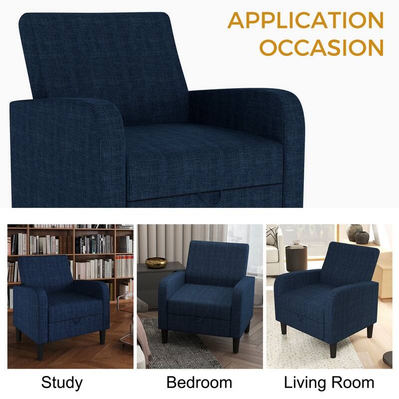Versatile Single Sofa Chair with Hidden Storage Accent Chair - N/A