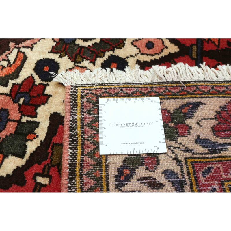 ECARPETGALLERY Hand-knotted Kayseri Vintage Red Wool Rug - 3'7 x 4'11
