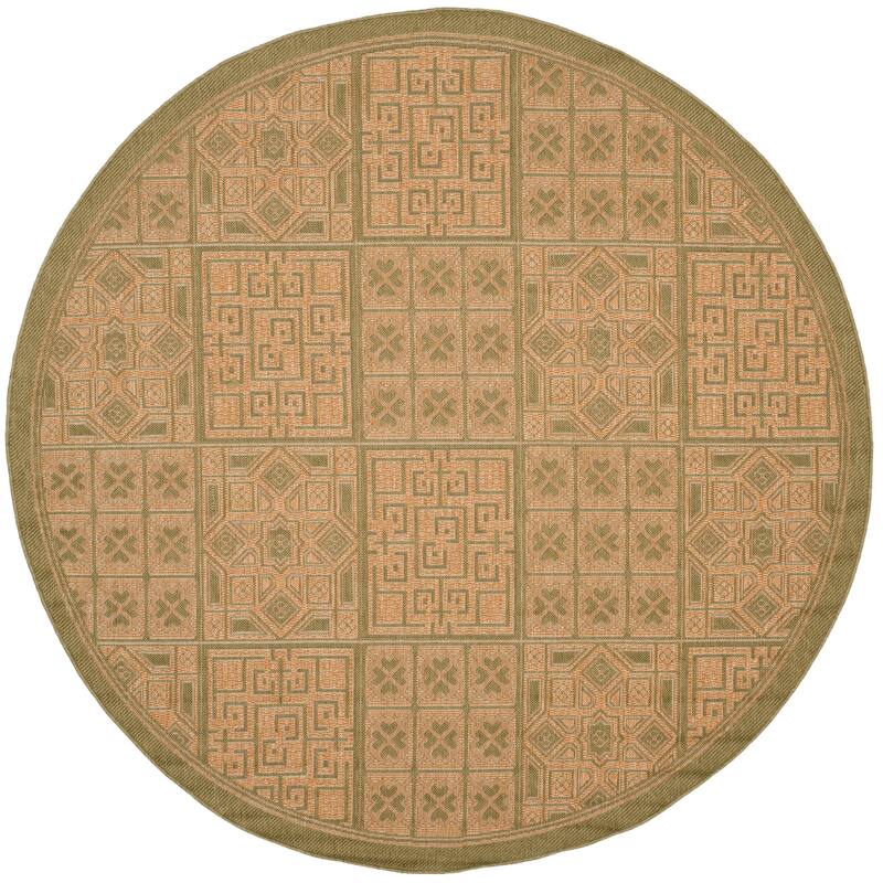 SAFAVIEH Courtyard Jacklyn Geometric Block Indoor/ Outdoor Area Rug