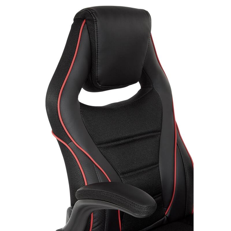 Xeno Gaming Chair in Faux Leather with Color Accents
