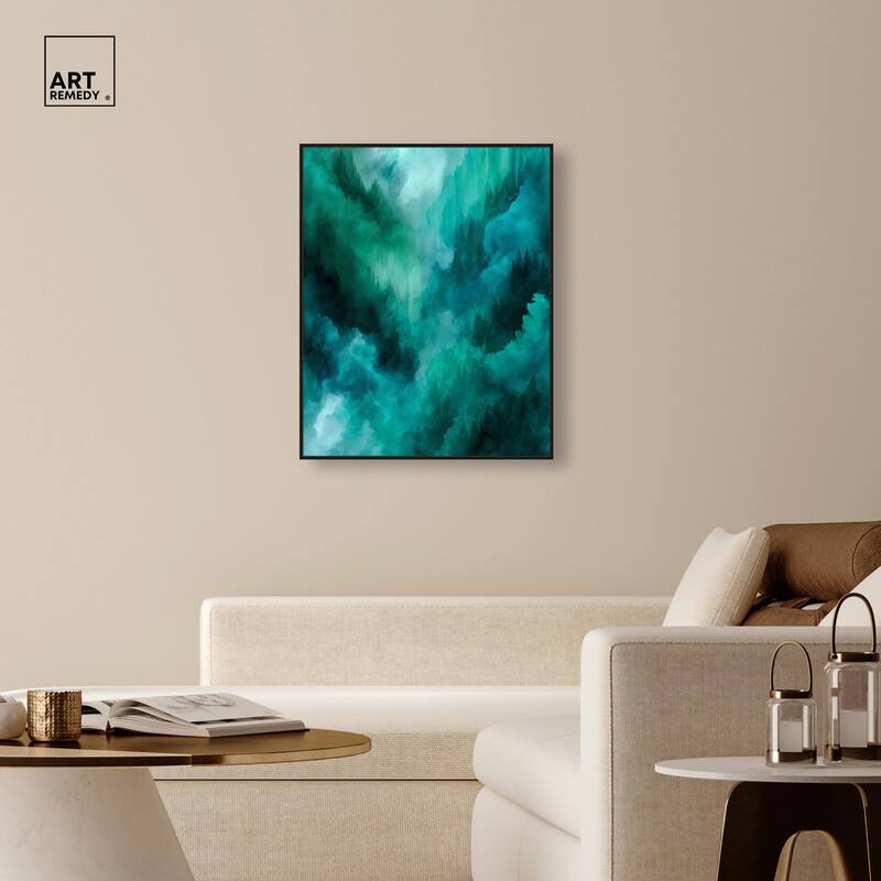 Textured Teal II Canvas by Art Remedy