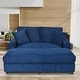 preview thumbnail 26 of 71, GDFStudio - Polyester 50.9" Loveseat Chaise Lounge Chair with Cup Holders