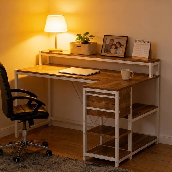 Writing Desk (Not Include Stools) - White+Oak - Bed Bath & Beyond ...
