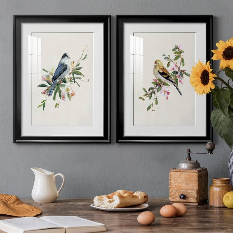 Spring Song Gray Jay Premium Framed Print - Ready to Hang