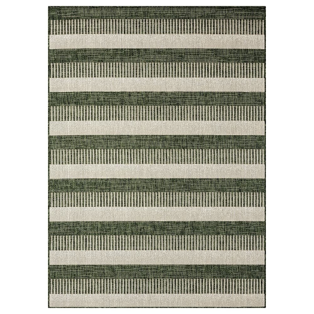 Nicole Miller New York Patio Country Charlotte Modern Stripe Indoor/Outdoor Area Rug