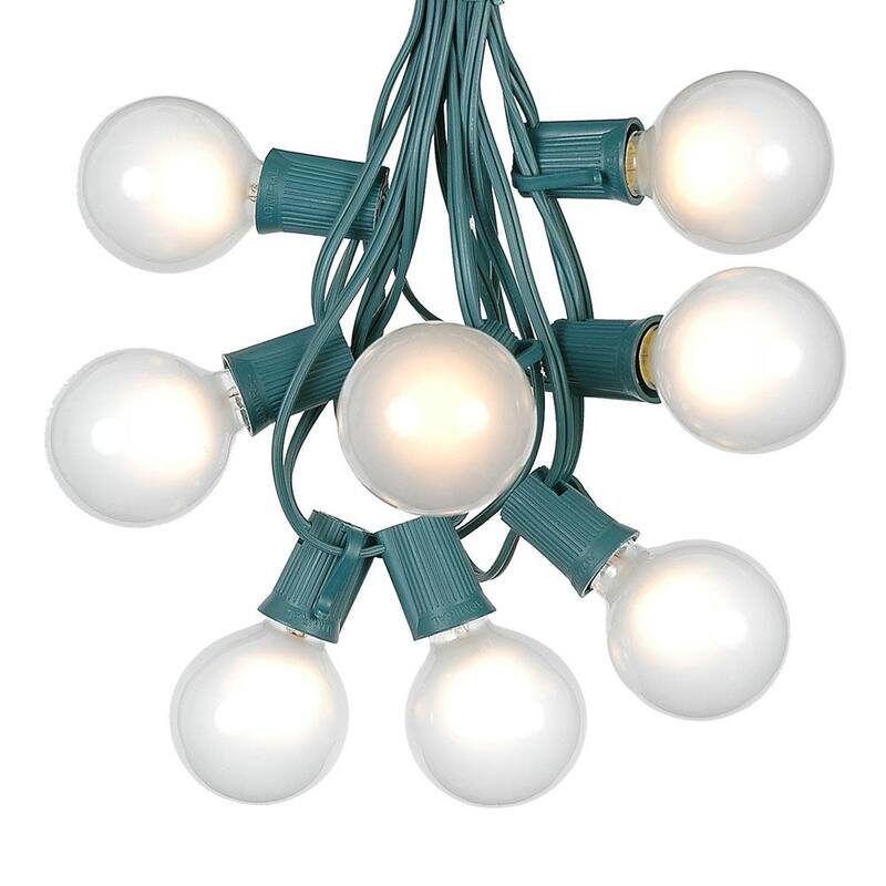 100 Foot G50 Outdoor Globe Patio String Lights - Set of 125 G50 Globe Bulbs