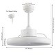 preview thumbnail 8 of 19, JONATHAN Y Loren 20" Modern 6-Speed Metal Dimmable Smart LED Ceiling Fan, App & Remote - 11.5 Inches