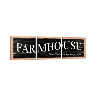 iCanvas "Farmhouse - My Home Sweet Home" by Cindy Jacobs 3-Piece Canvas ...