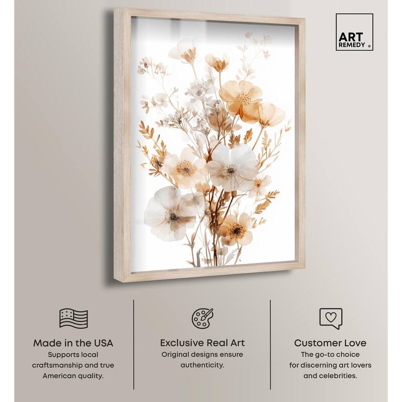 Parchment Petals Shadowbox by Art Remedy