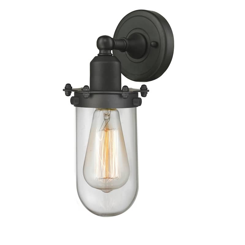 Innovations Lighting Centri Single Light 13" Tall Bathroom Sconce - Oil Rubbed Bronze / Clear