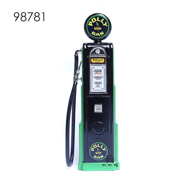 Road Signature Vintage Gas Pump Gasoline Round - Antique Black