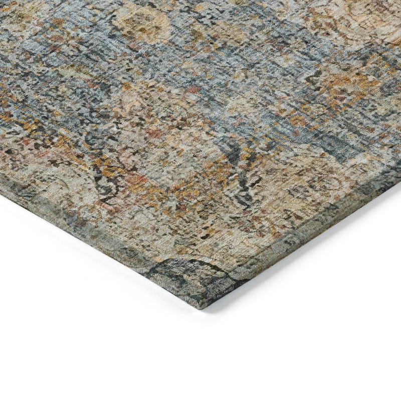 Machine Washable Indoor/Outdoor Traditional Global Chantille Rug