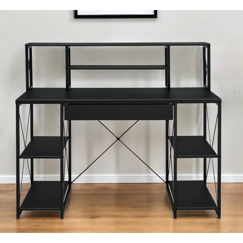 47" Black Computer Desk - Black