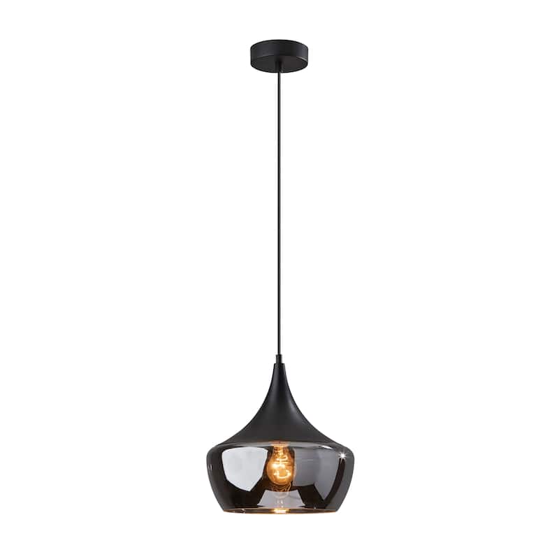 Adesso Black or Steel Eliza Pendant Lamp - Black