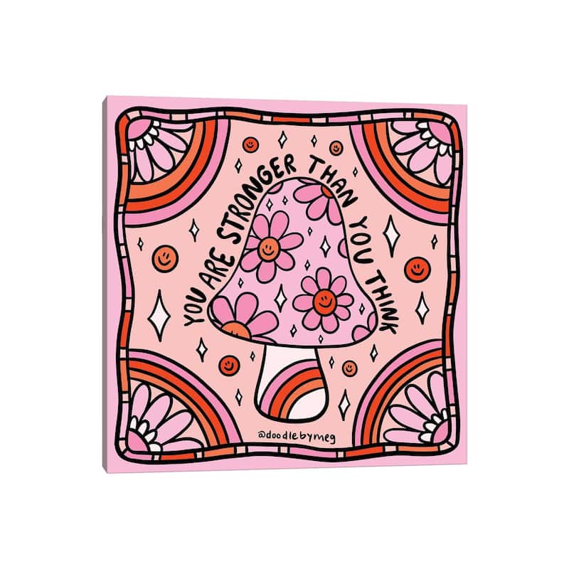 iCanvas "You Are Stronger Than You Think" by Doodle By Meg Canvas Print