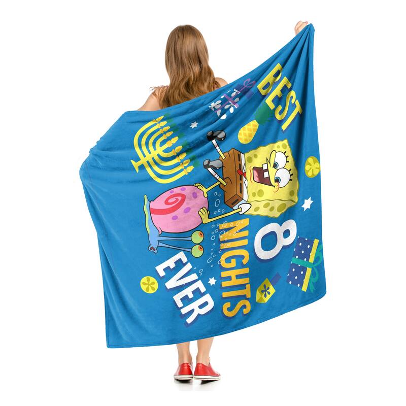 Nickelodeon SpongeBob Best Eight Nights Silk Touch Throw Blanket