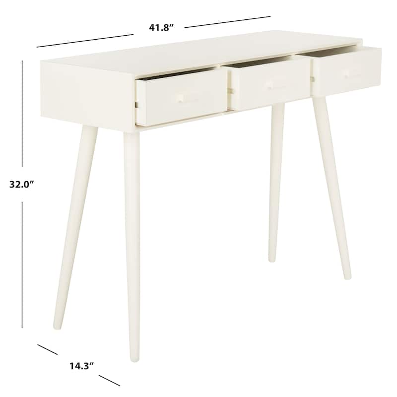 SAFAVIEH Hennie 3-Drawer Console Table - 41.8" x 14.3" x 32" - 42"W x 14"D x 32"H