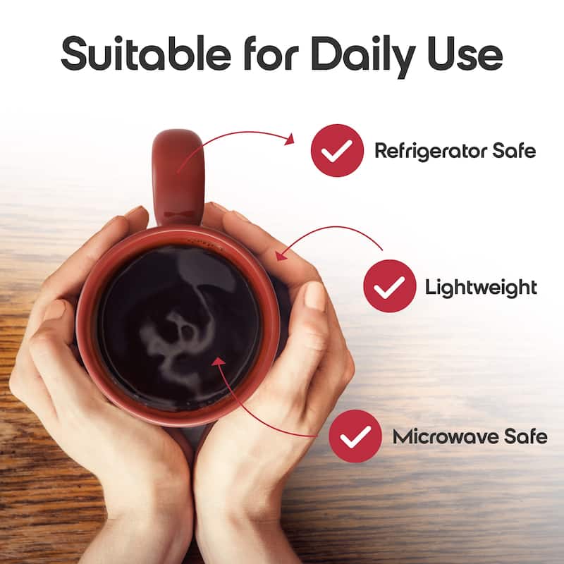 Omniware Set of 4 Teaz Cafe 18 oz Mugs with Matte Finish