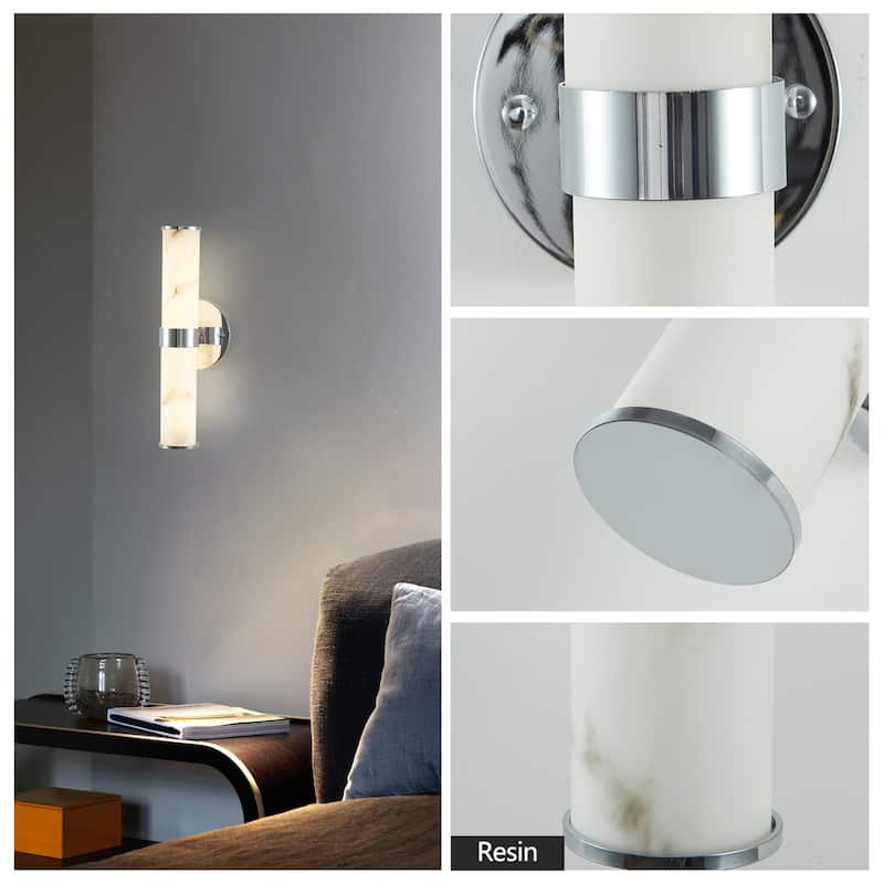Set of 2 Resin Imitation Marble Texture Wall Light