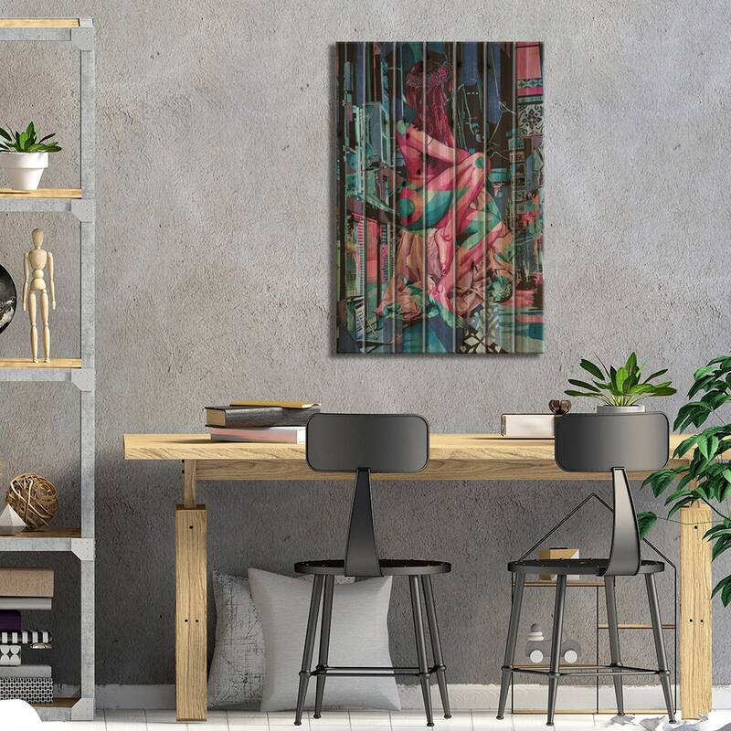 Nezlamna II Print On Wood by Oleg Kaznacheiev - Multi-Color