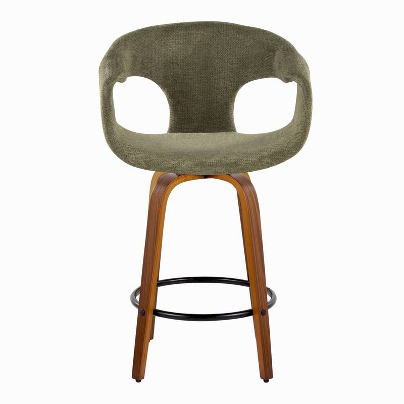 Carson Carrington Saurya 26" Fixed-Height Counter Stool with Bent Wood Legs & Round Footrest (Set of 2)