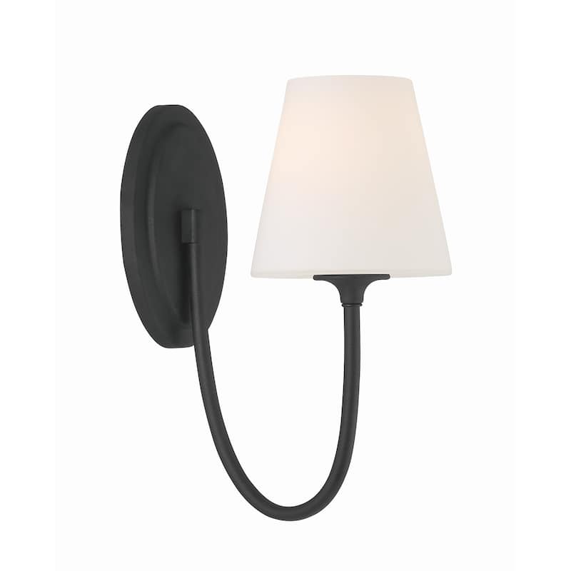 Juno 1 Light Black Forged Wall Mount - 6"W x 13"H x 10.25"D - 6"W x 13"H x 10.25"D