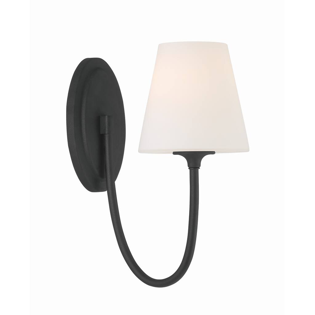 Juno 1 Light Black Forged Wall Mount - 6"W x 13"H x 10.25"D