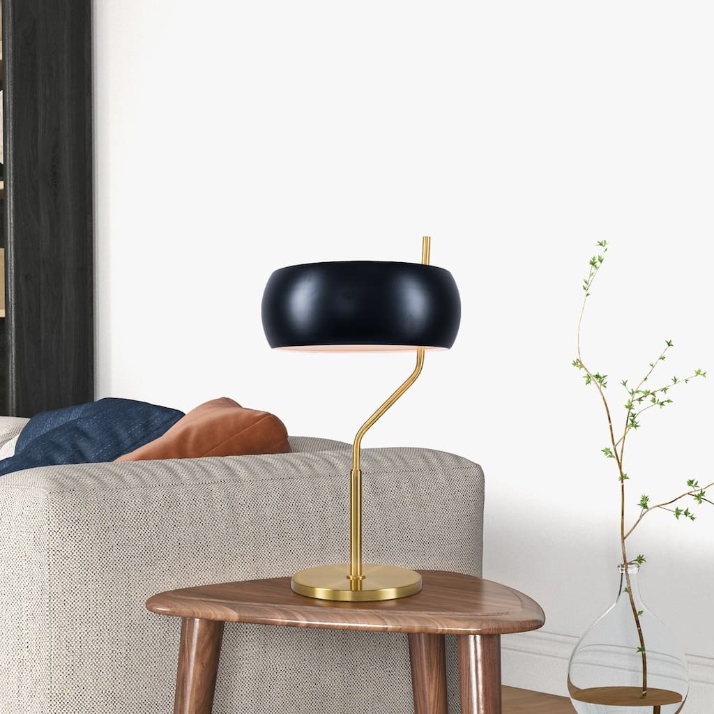 Minimalist Gold and Black Dimmable Table Lamp