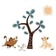 preview thumbnail 1 of 1, Disney Baby Lion King Adventure Tree with Simba/Timon/Pumbaa Wall Decals/Stickers by Lambs & Ivy