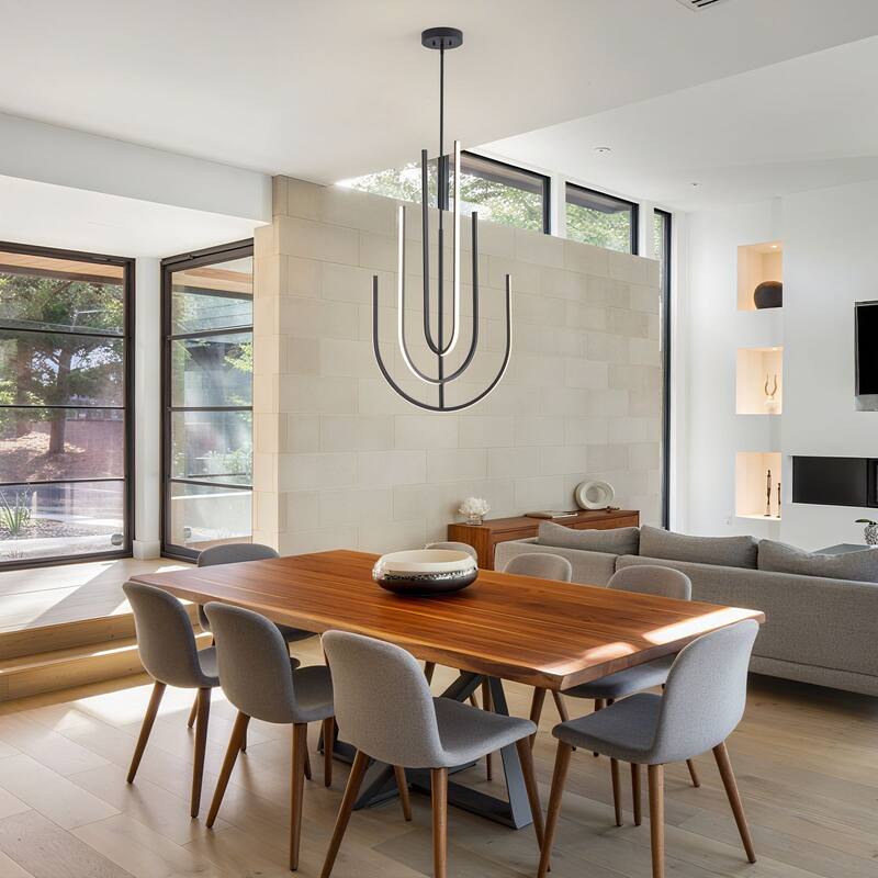 Modern Linear LED Chandelier Kitchen Island Pendant Light - 23.62