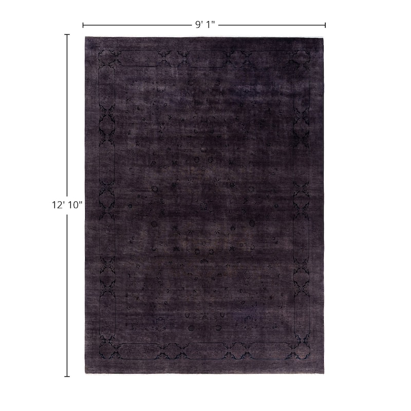 Fine Vibrance One-of-a-Kind Hand-Knotted Area Rug - Brown, 9' 1" x 12' 10" - 9' 1" x 12' 10"
