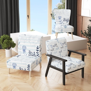 White and navy deals accent chair