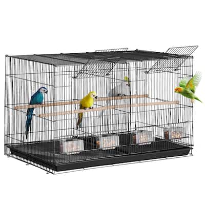 Flight Bird Cage, Stackable Divided Small Parakeet Cage for Parrots Canaries Cockatiels Lovebirds