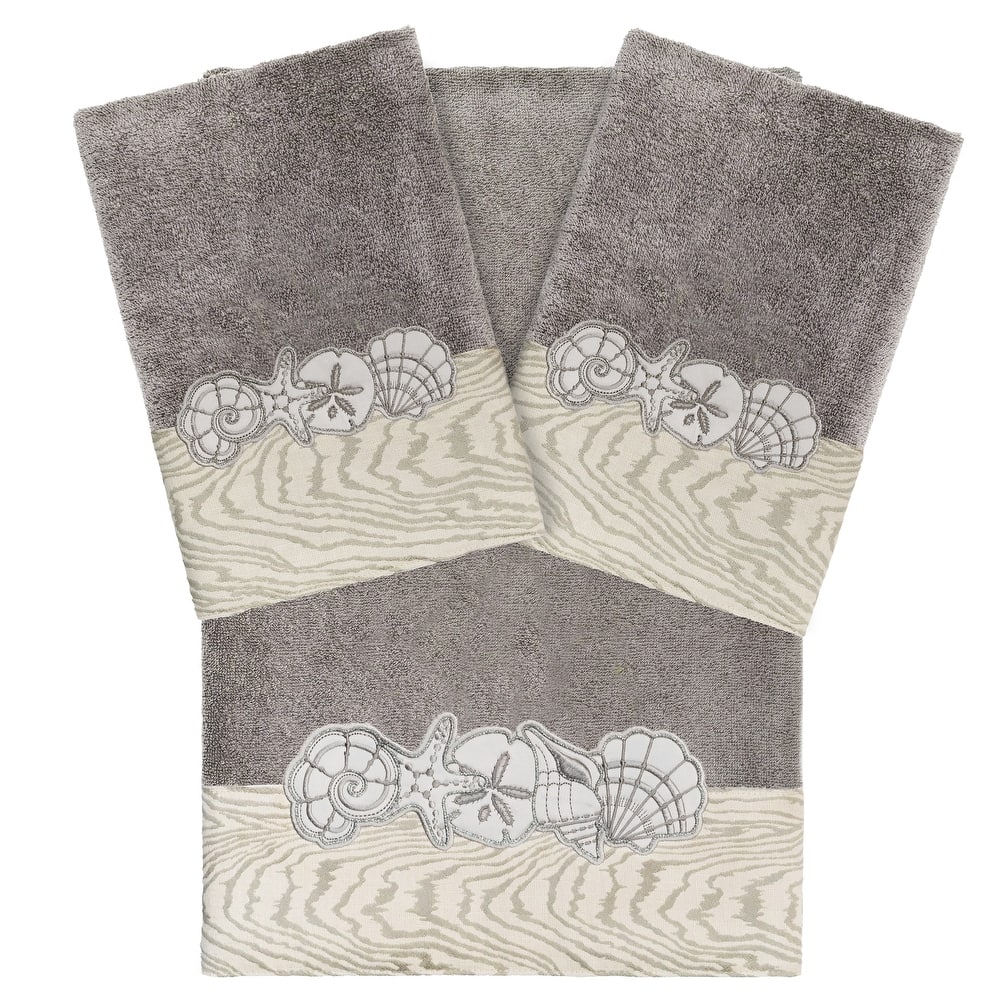 Authentic Hotel and Spa Turkish Cotton Shell Row 3PC Towel Set