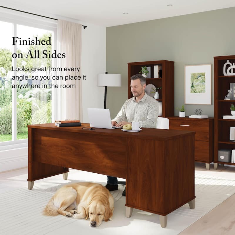 Bush Furniture Somerset 72W Office Desk with Storage Drawers