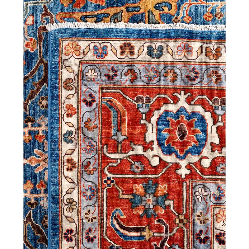 Serapi One-of-a-Kind Hand-Knotted Area Rug - Blue - 10' 0" x 14' 2"