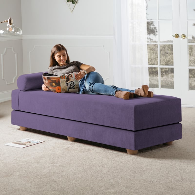 Jaxx Artemis Daybed Queen Size Convertible Sleeper - Purple