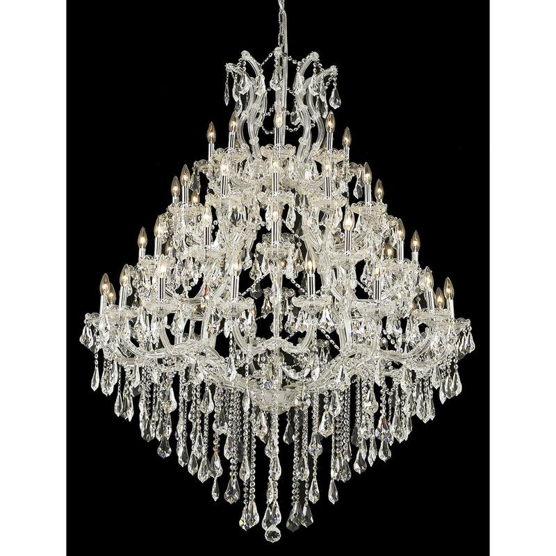 Fleur Illumination 49 light Chrome Chandelier - Chrome/royal cut crystals
