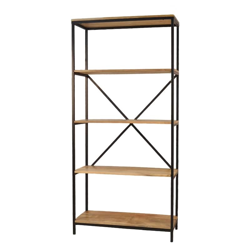 5 Tier Storage Book Shelves - Brown and Black
