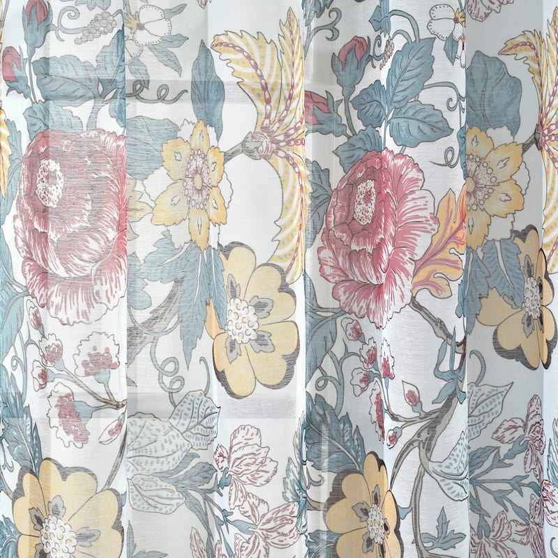 Lush Decor Sydney Sheer Window Curtain Panel Pair - 84" x 52"
