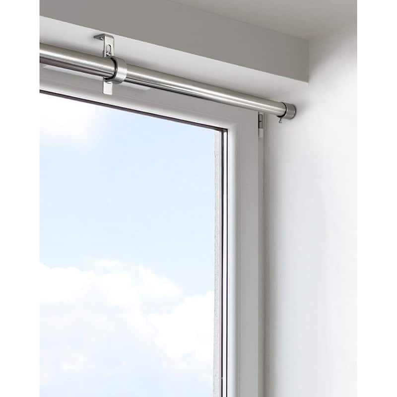 Lumi Home Furnishings 1" Corner connector with one Bracket Brushed Nickel(2-PK)