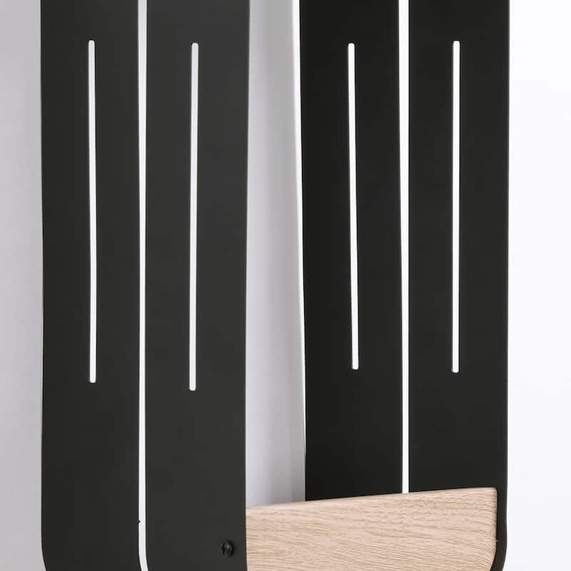 2 Pack Rectangle Frame Solar Integrated LED Sensor Outdoor Wall Light