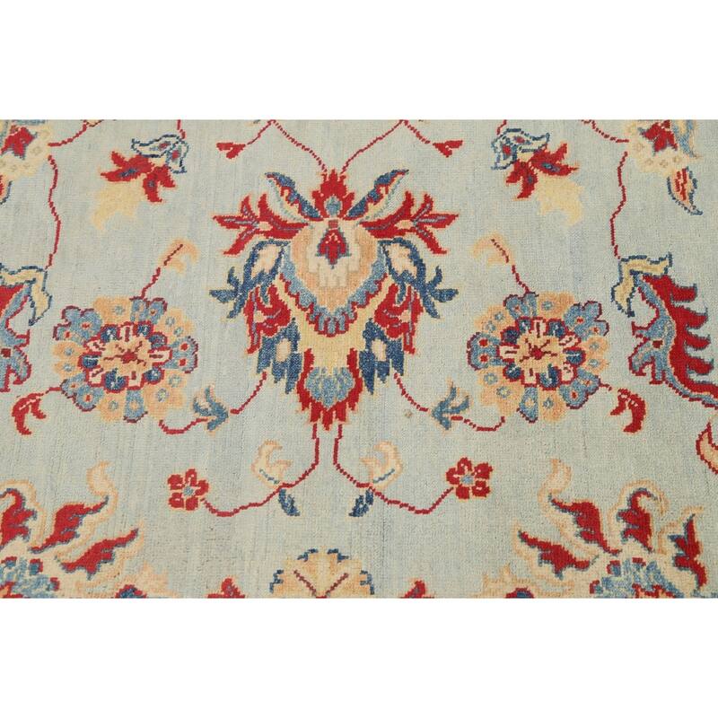Vegetable Dye Floral Super Kazak Oriental Area Rug Wool Hand-knotted - 8'7" x 12'0"