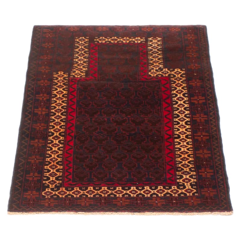 Teimani Burgundy Rug 2'10" x 4'6" - 2'10 x 4'6